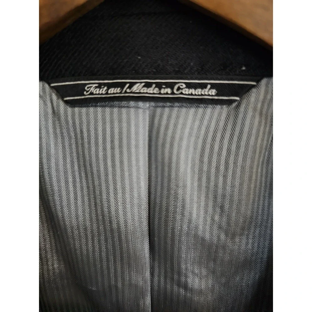 Jack Victor Montreal Loro‎ Piana 100% Cashmere Blazer Sports Coat Mens 42L Black